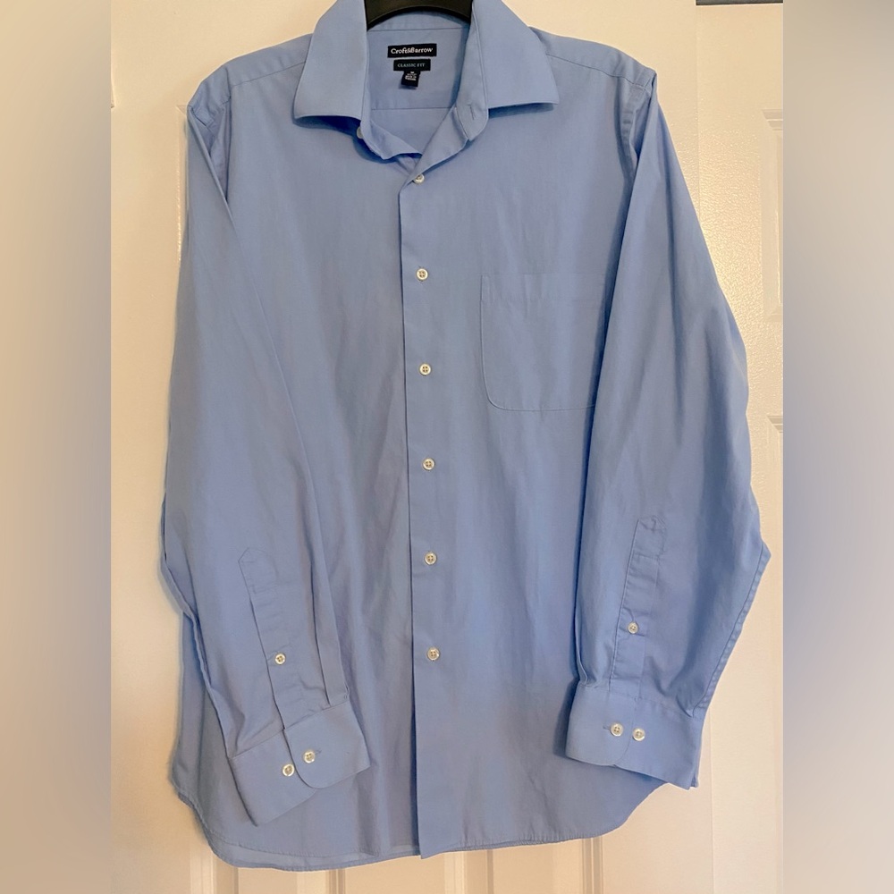 Croft & Barrow | Men’s long-sleeve dress shirt | blue | size M
